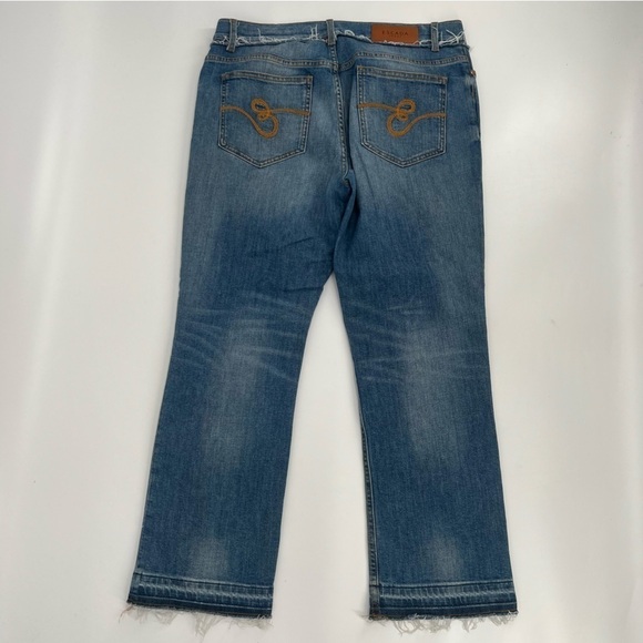 Escada Sport Linda Slim Cropped Frayed Release Hem Jeans Size 30 US Women's - Picture 3 of 8